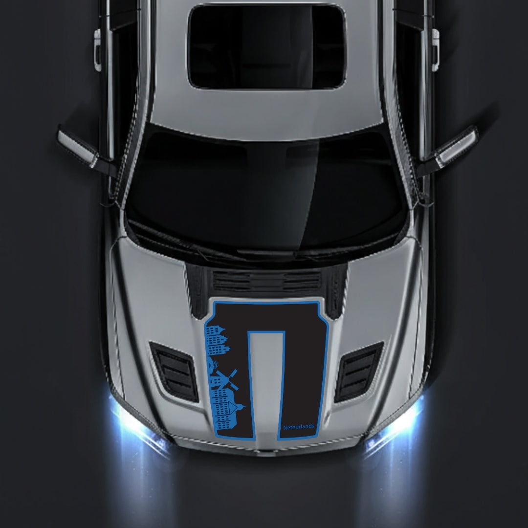 Performance Hood Panel Decal/Sticker - Netherlands Skyline - Border Graphic Kit - For Dodge RAM 1500 2019-2025 - Premium Vinyl