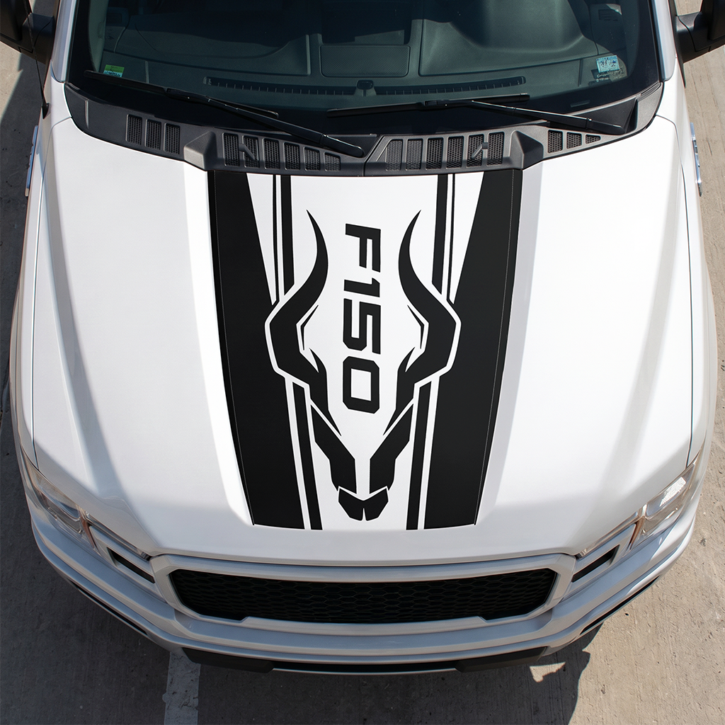Hood Panel Decal/Sticker - Different Styles Graphic Decals Kit- For Ford F-150 2015-2020 - Premium Vinyl