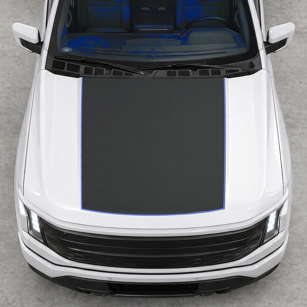 Hood Panel Decal/Sticker - Solid Graphic Decal Graphic Kit - For FORD F-150 2015-2020 - Premium Vinyl