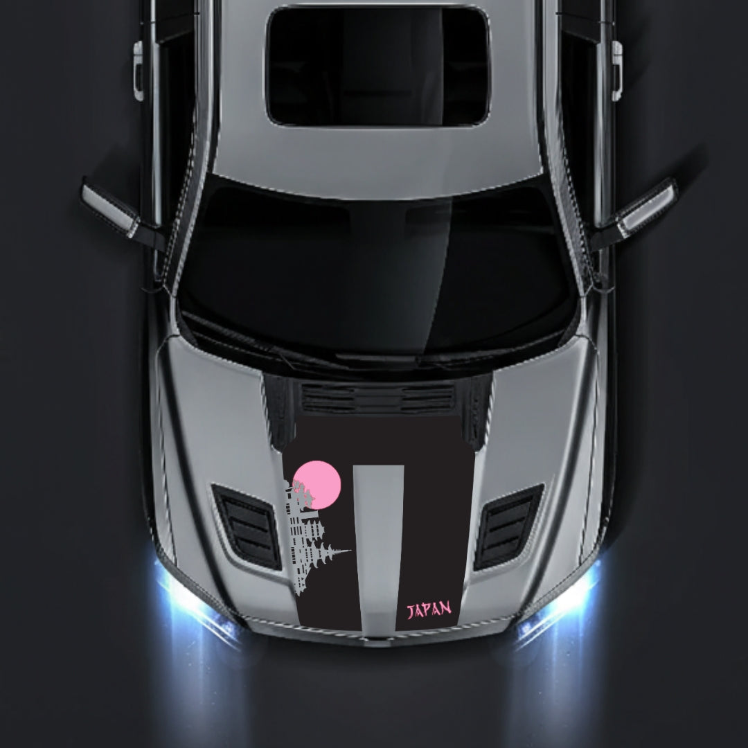 Hood Panel Decal/Sticker - Japan Skyline - Cut Graphic Kit - For Dodge RAM 1500 2019-2025 - Premium Vinyl