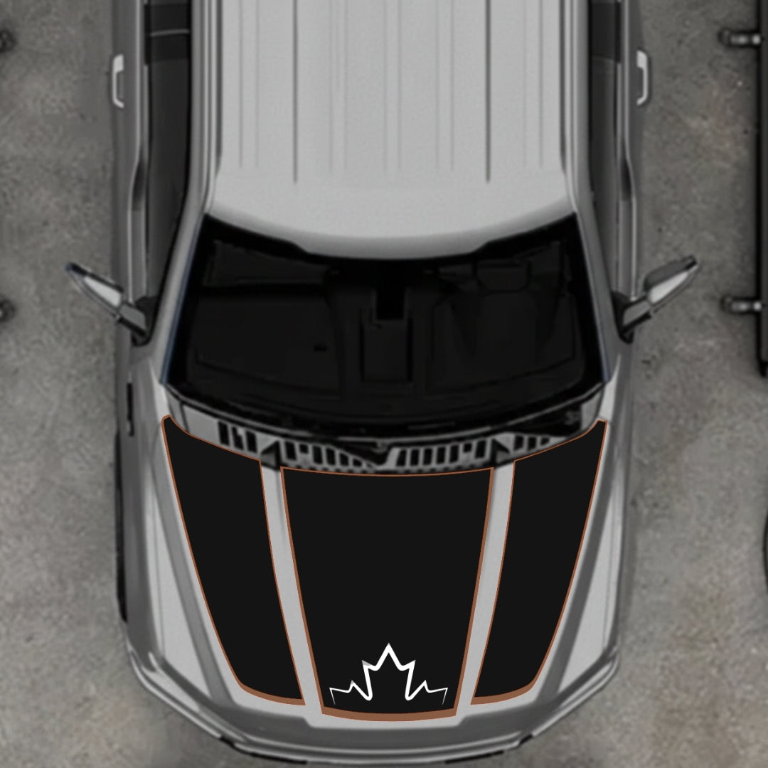 Hood Panel Decal/Sticker - Canada Style 5 Graphic Kit - For Ford F-150 2020-2026 - Premium Vinyl