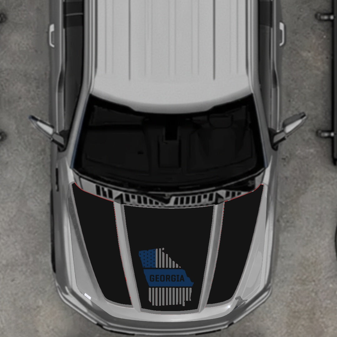 Hood Panel Decal/Sticker - Georgia - Border Graphic Kit - For Ford F-150 2020-2026 - Premium Vinyl