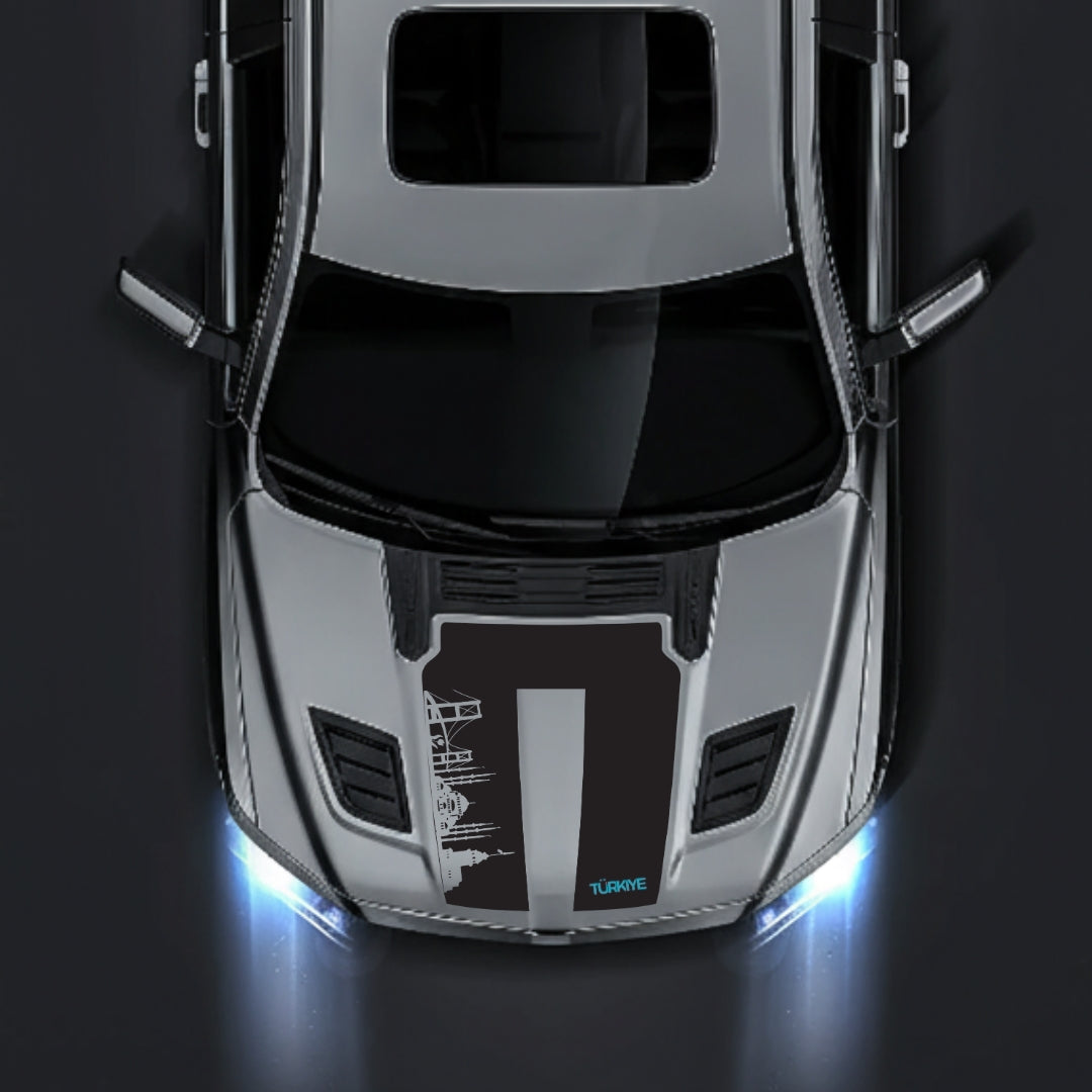 Hood Panel Decal/Sticker - Turkey Skyline - Cut Graphic Kit - For Dodge RAM 1500 2019-2025 - Premium Vinyl