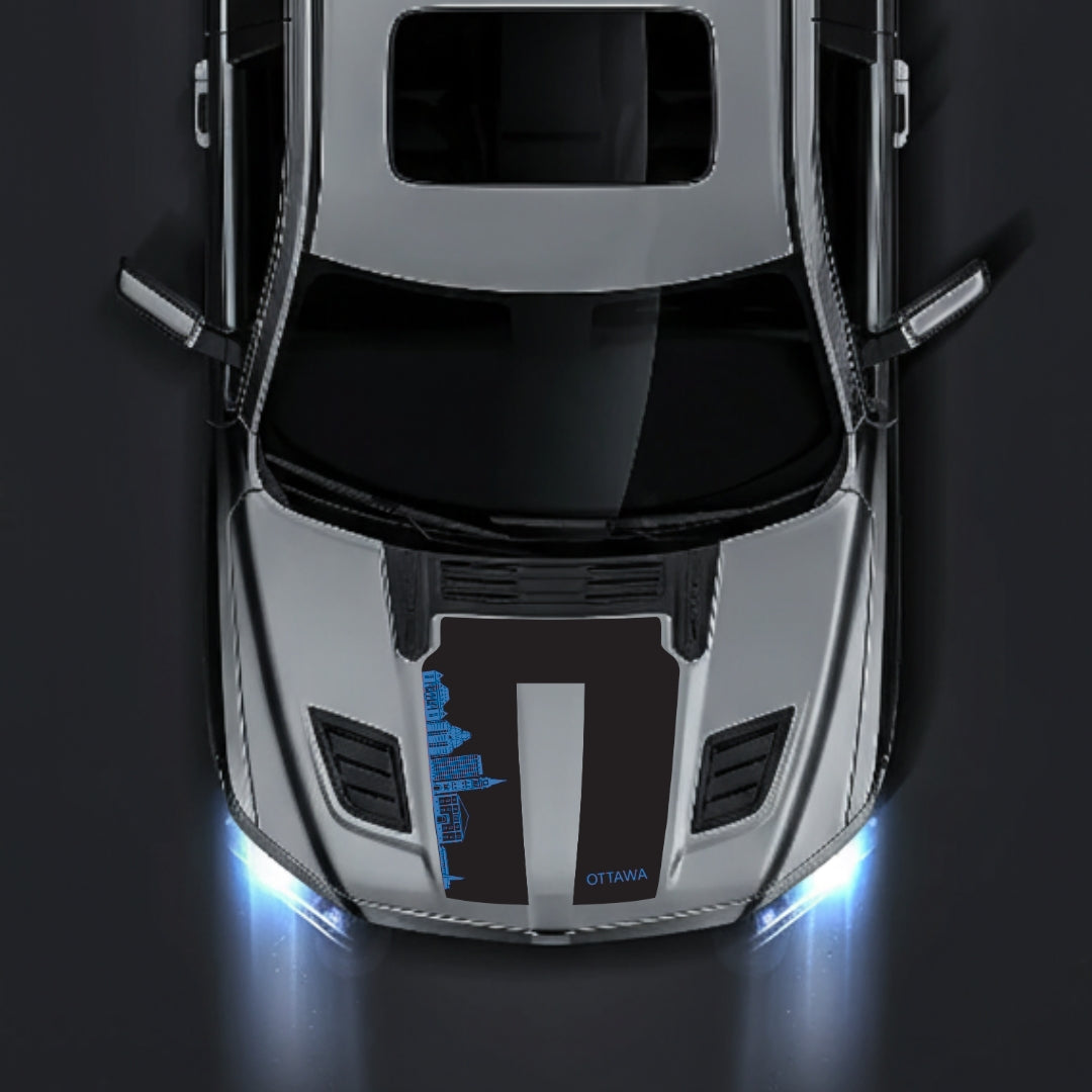 Hood Panel Decal/Sticker - Ottawa Skyline Graphic Kit - For Dodge RAM 1500 2019-2025 - Premium Vinyl