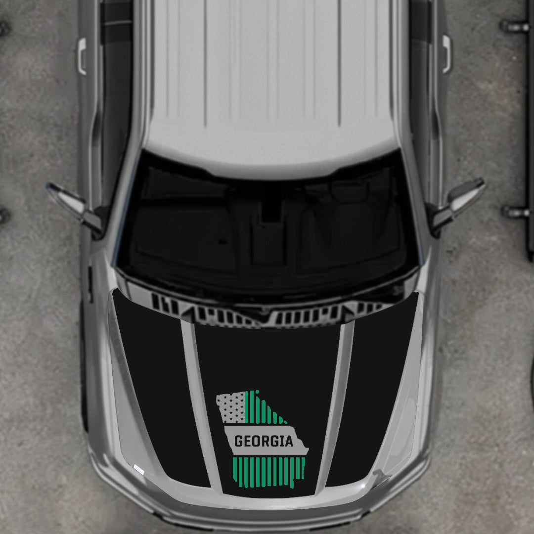 Hood Panel Decal/Sticker - Georgia - Cut Graphic Kit - For Ford F-150 2020-2026 - Premium Vinyl