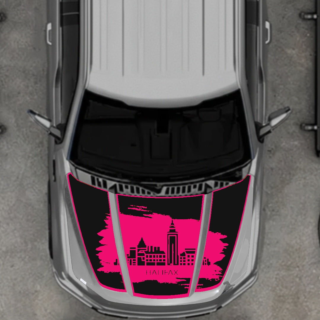Hood Panel Decal/Sticker - Halifax - Border Graphic Kit - For Ford F-150 2020-2026 - Premium Vinyl