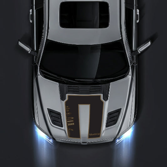 Performance Hood Panel Decal/Sticker - Montreal Skyline - Border Graphic Kit - For Dodge RAM 1500 2019-2025 - Premium Vinyl