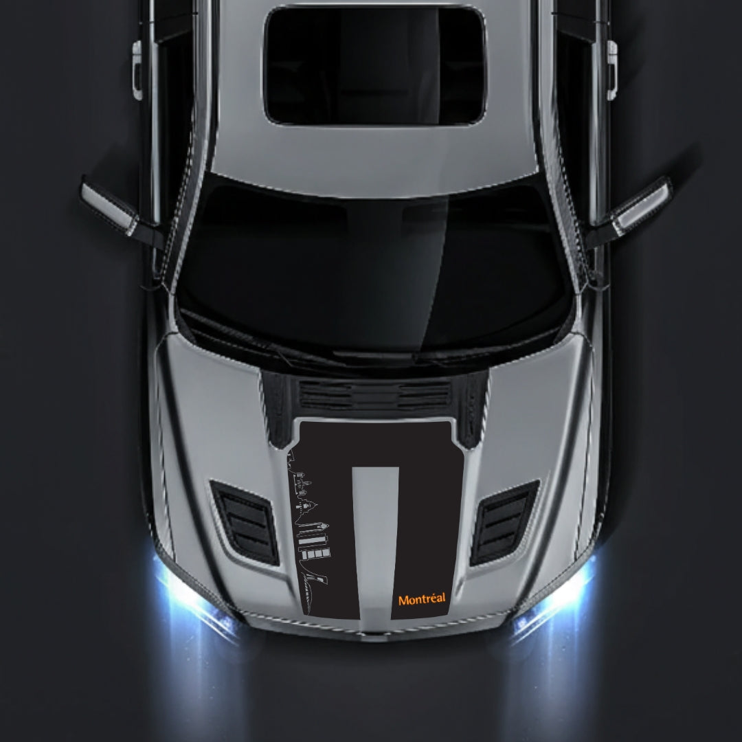 Hood Panel Decal/Sticker - Montreal Skyline - Cut Graphic Kit - For Dodge RAM 1500 2019-2025 - Premium Vinyl