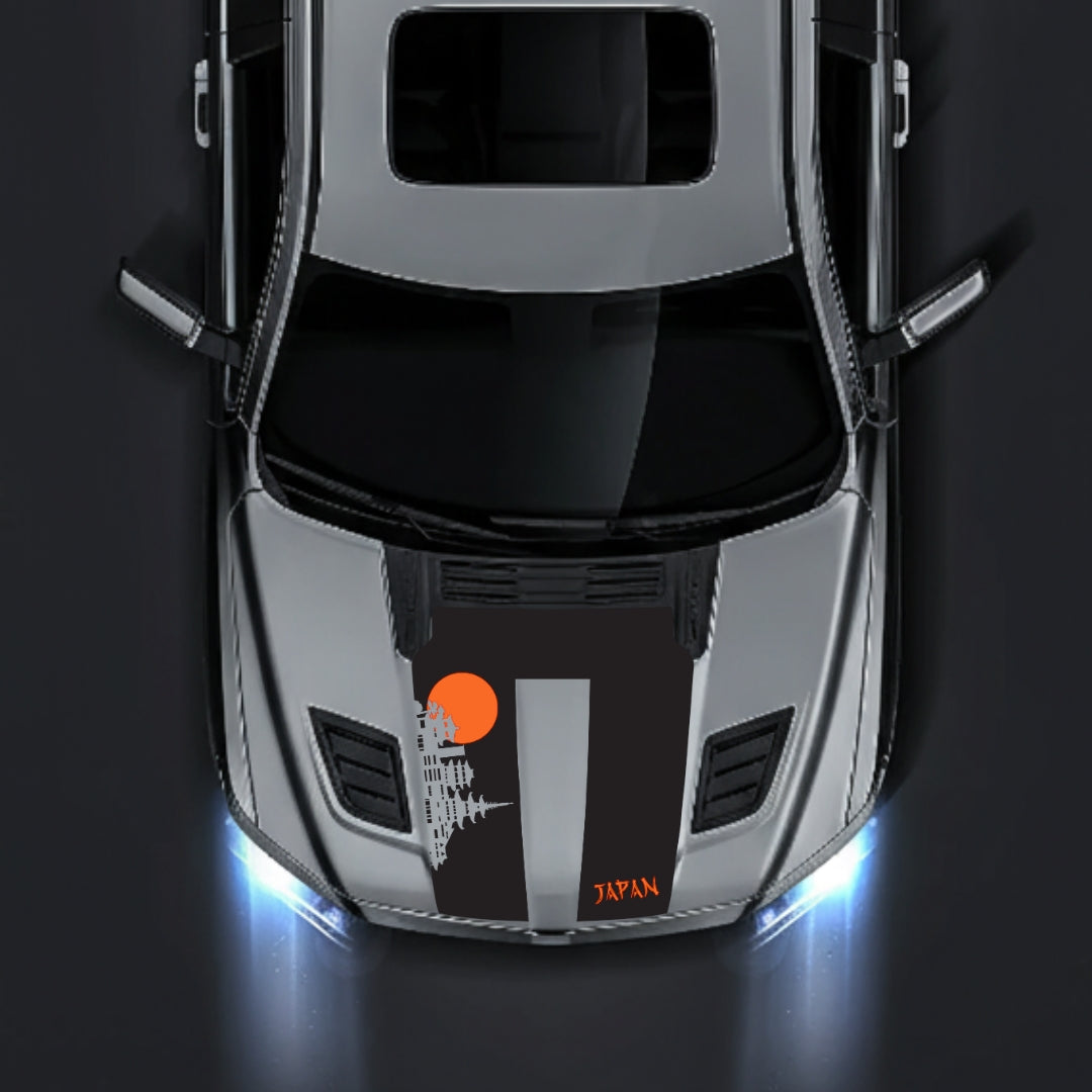 Hood Panel Decal/Sticker - Japan Skyline - Cut Graphic Kit - For Dodge RAM 1500 2019-2025 - Premium Vinyl