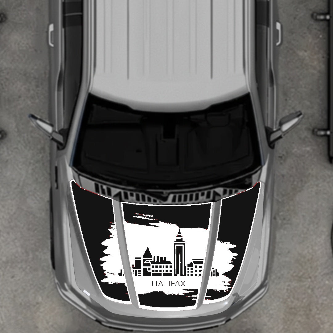 Hood Panel Decal/Sticker - Halifax - Border Graphic Kit - For Ford F-150 2020-2026 - Premium Vinyl