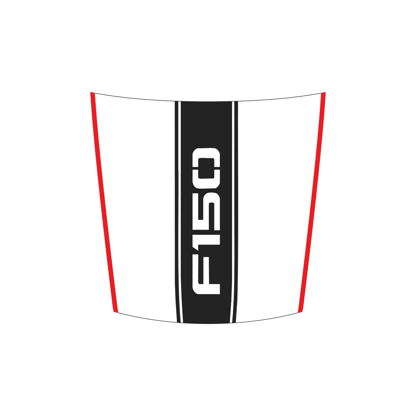 Hood Panel Decal/Sticker - Bold Cut F150 Graphic Decal Graphic Kit - For Ford F-150 2015-2020 - Premium Vinyl