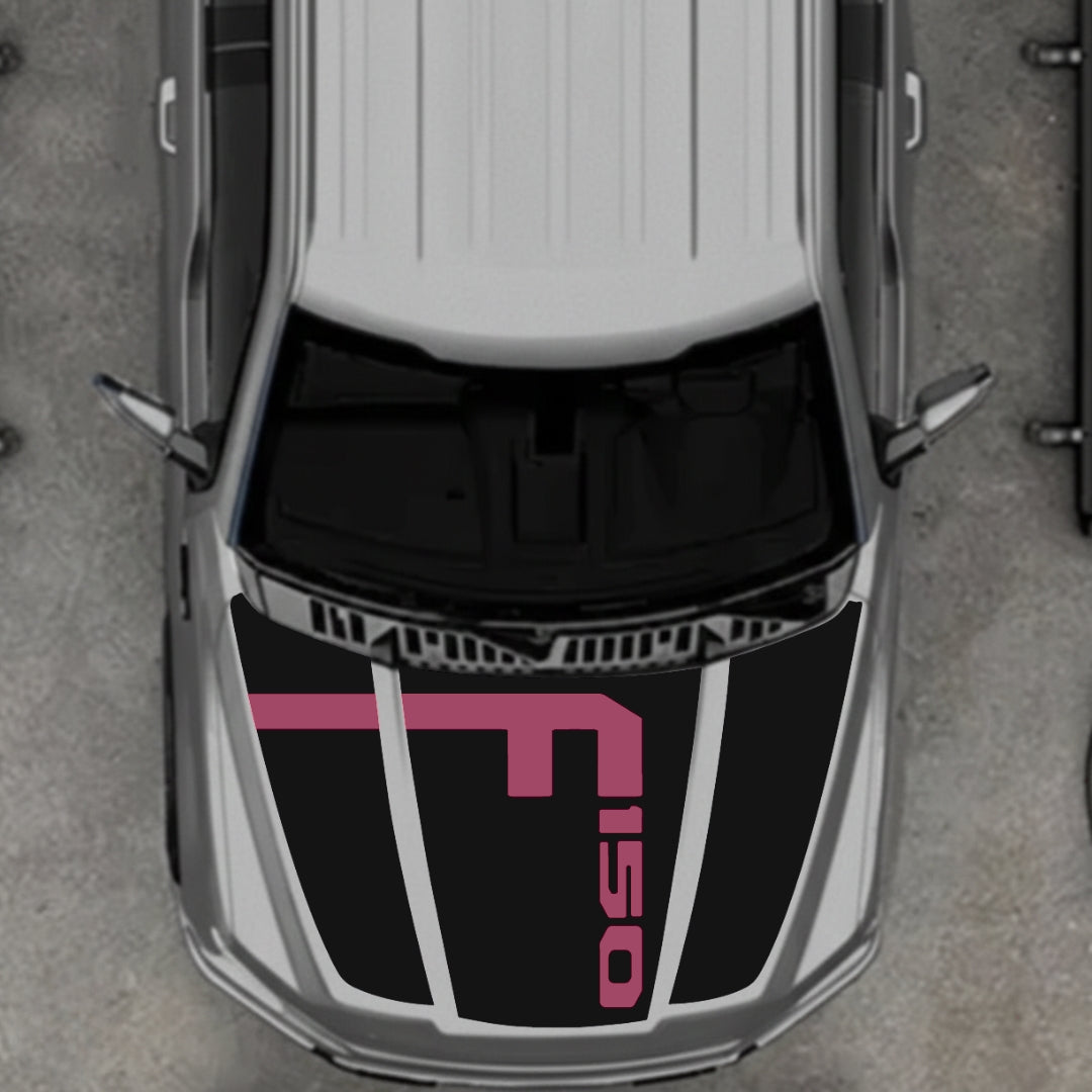 Hood Panel Decal/Sticker - Style 9 Graphic Kit - For Ford F-150 2020-2026 - Premium Vinyl