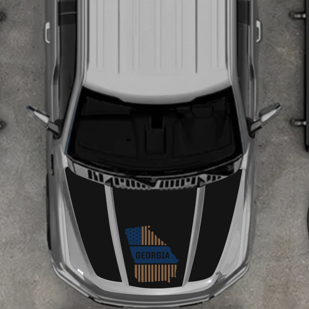 Hood Panel Decal/Sticker - Georgia Graphic Kit - For Ford F-150 2020-2026 - Premium Vinyl