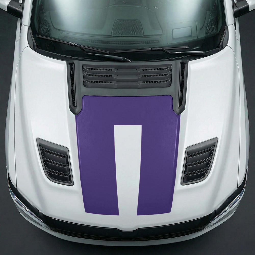Hood Panel Decal/Sticker - Solid RAM 1500 U-Shape Graphic Kit - For Dodge Ram 2019-2025 - Premium Vinyl