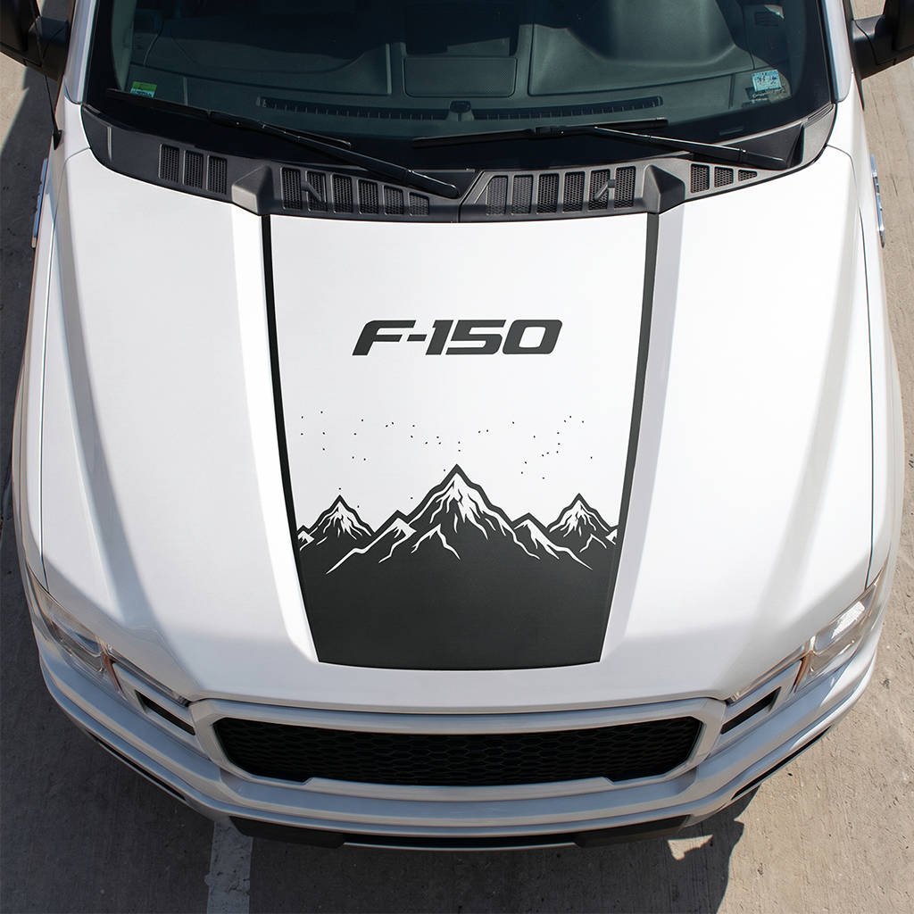 Hood Panel Decal/Sticker - Different Styles Graphic Decals Kit- For Ford F-150 2015-2020 - Premium Vinyl