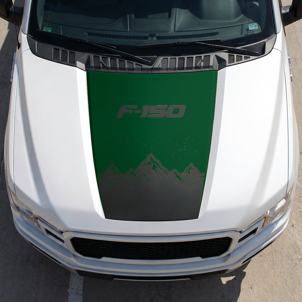 Hood Panel Decal/Sticker - Deep Mountain Graphic Decal Graphic Kit - For Ford F-150 2015-2020 - Premium Vinyl