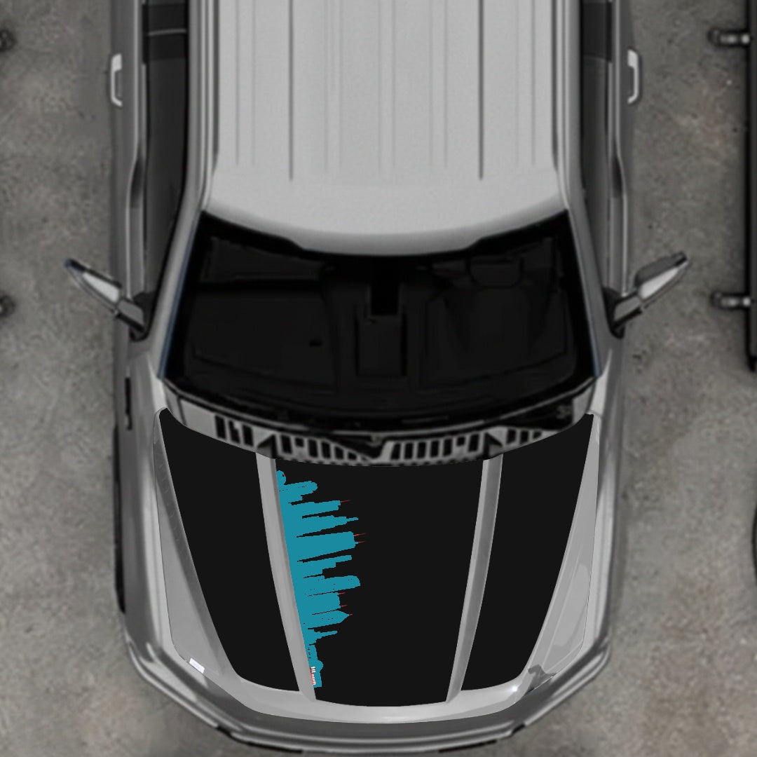 Hood Panel Decal/Sticker - Dubai Graphic Kit - For Ford F-150 2020-2026 - Premium Vinyl