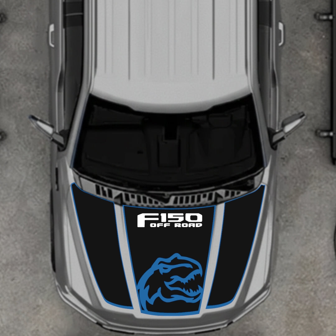 Hood Panel Decal/Sticker - Rex Style 5 Graphic Kit - For Ford F-150 2020-2026 - Premium Vinyl