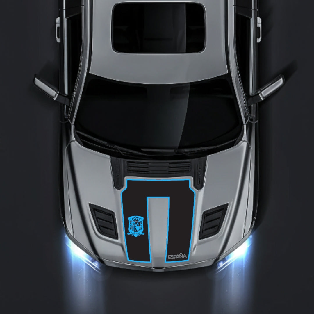 Hood Panel Decal/Sticker - Spain - Cut - Border Graphic Kit - For Dodge RAM 1500 2019-2025 - Premium Vinyl