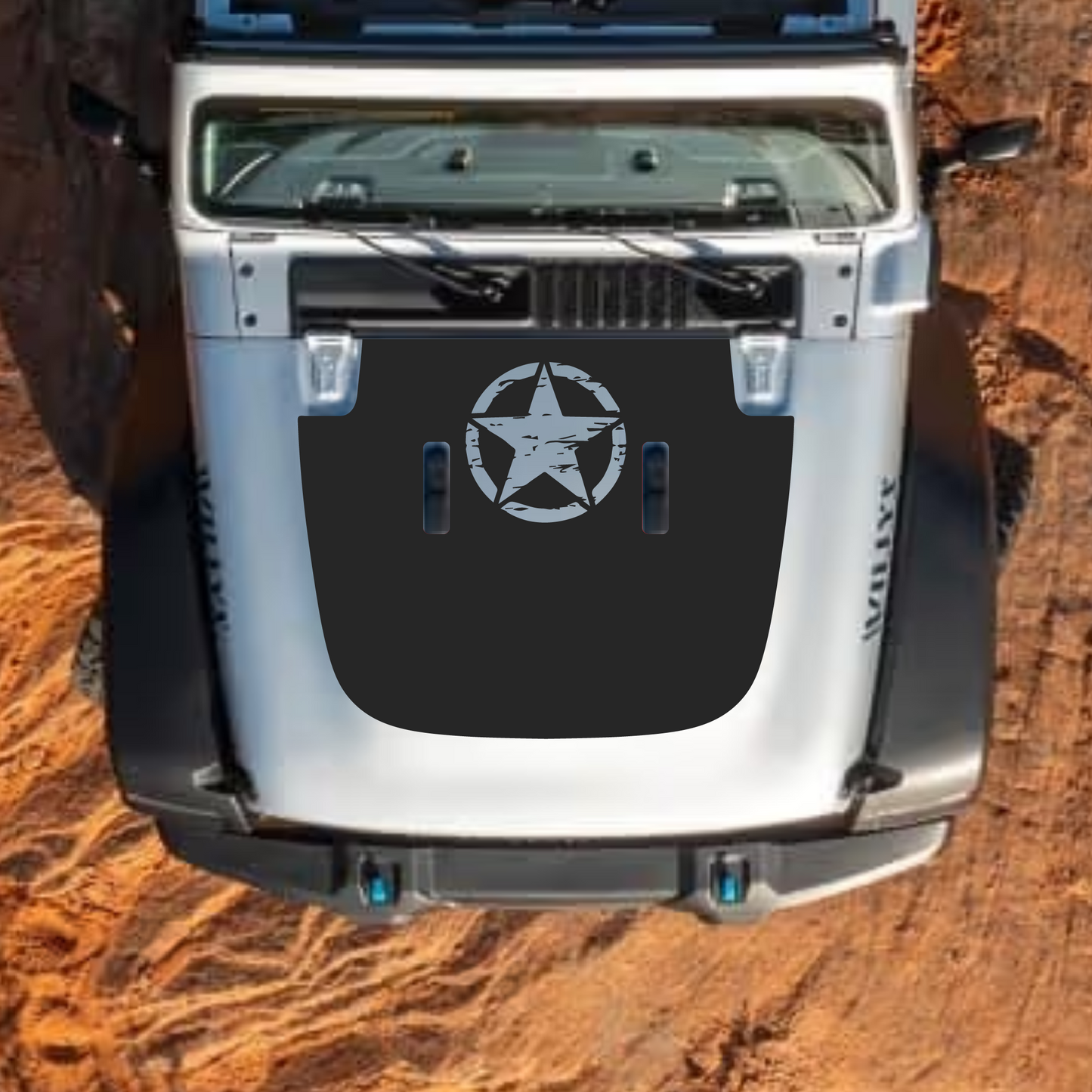 Hood Styles Decal/Sticker - For JL/JLU Sahara Hood - 2018-2025 - Premium Vinyl