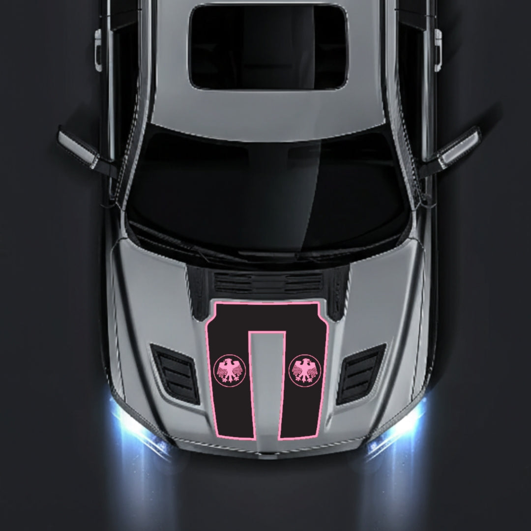 Hood Panel Decal/Sticker - Germany Visual Identity - Border Graphic Kit - For Dodge RAM 1500 2019-2025 - Premium Vinyl