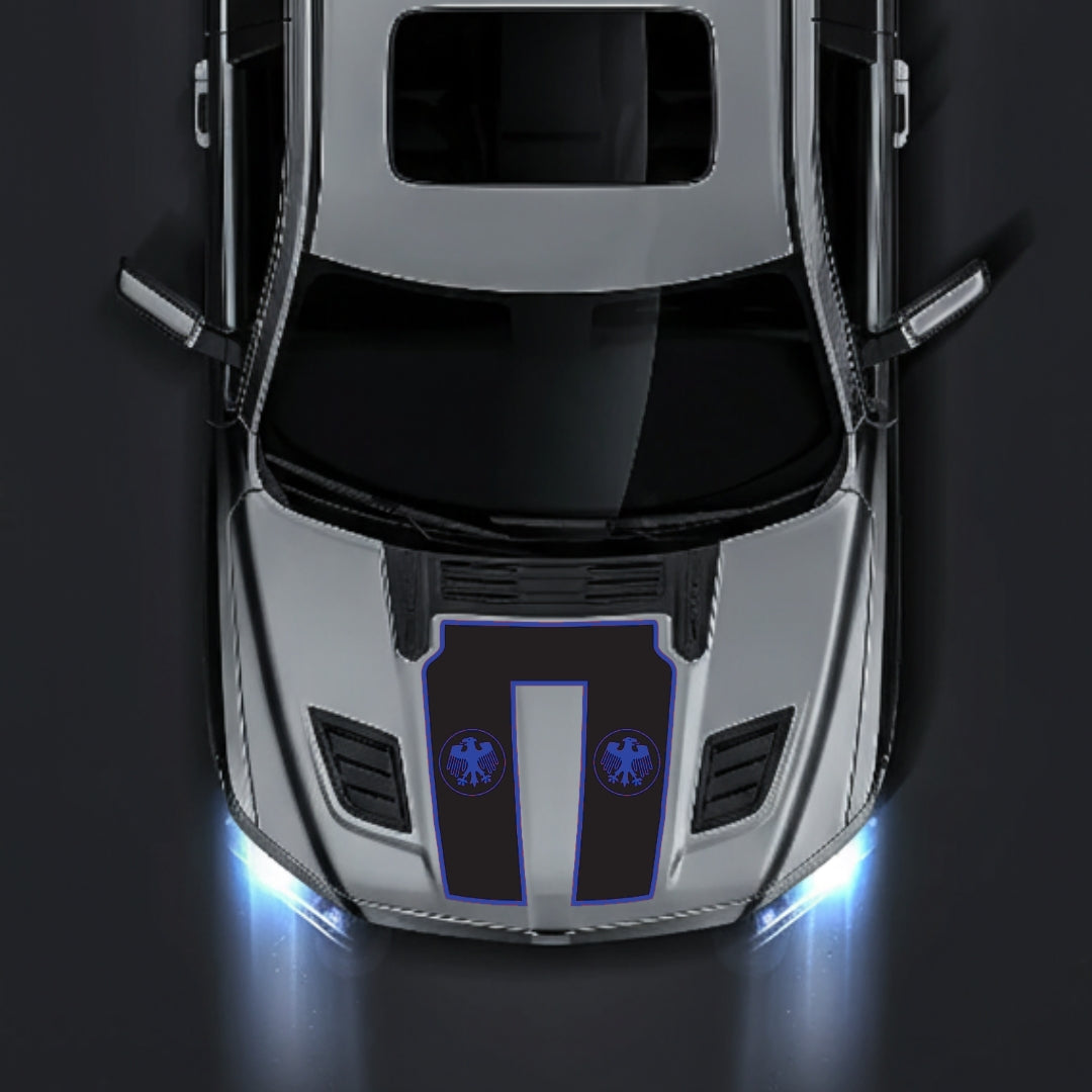 Hood Panel Decal/Sticker - Germany Visual Identity - Border Graphic Kit - For Dodge RAM 1500 2019-2025 - Premium Vinyl