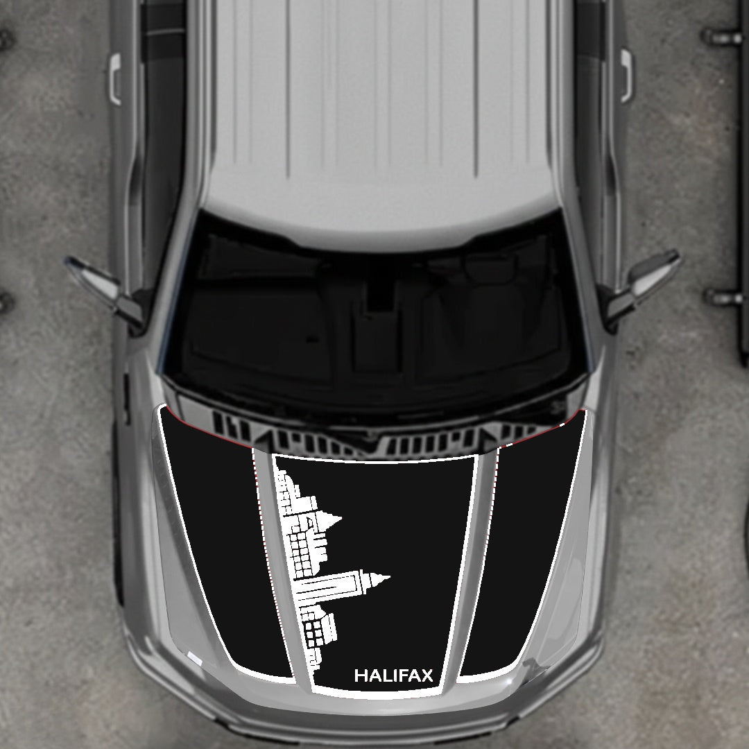 Hood Panel Decal/Sticker - Halifax Skylie - Border Graphic Kit - For Ford F-150 2020-2026 - Premium Vinyl