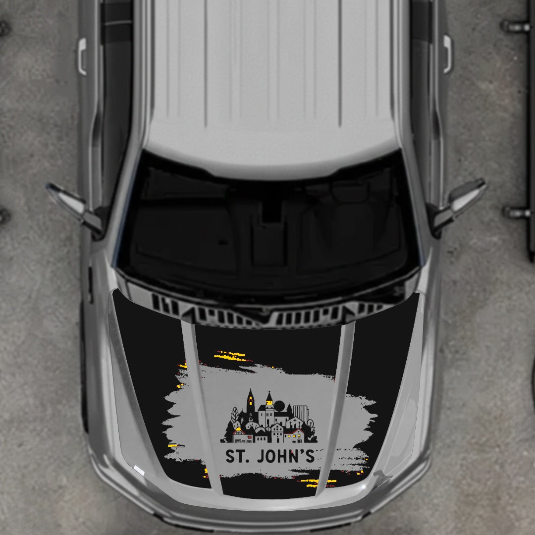 Hood Panel Decal/Sticker - St John's - Cut Graphic Kit - For Ford F-150 2020-2026 - Premium Vinyl