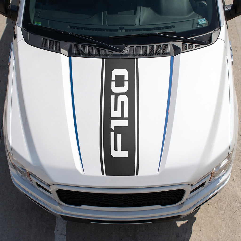 Hood Panel Decal/Sticker - Bold Cut F150 Graphic Decal Graphic Kit - For Ford F-150 2015-2020 - Premium Vinyl
