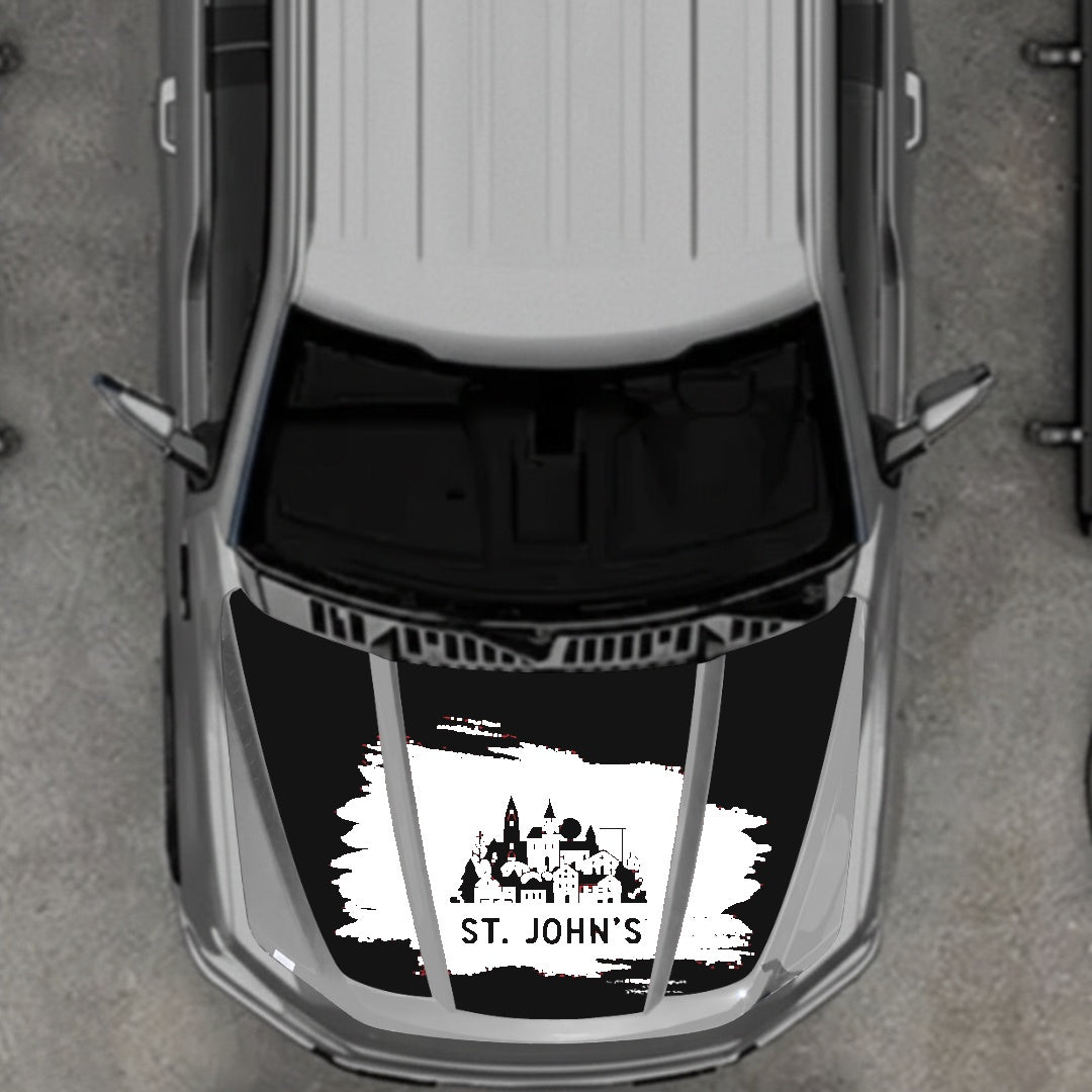Hood Panel Decal/Sticker - St John's Graphic Kit - For Ford F-150 2020-2026 - Premium Vinyl