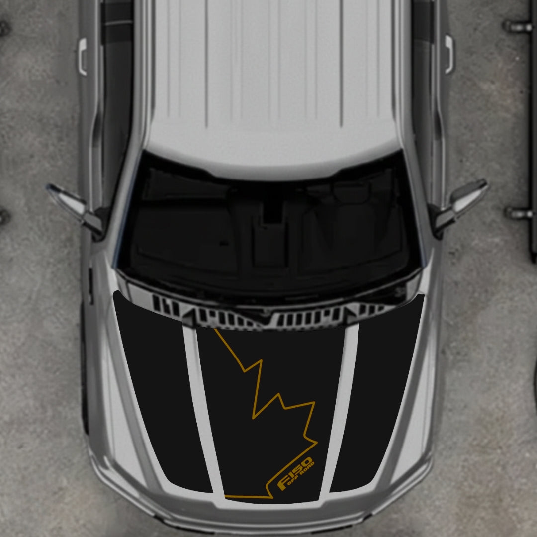 Hood Panel Decal/Sticker - Canada Style 20 Graphic Kit - For Ford F-150 2020-2026 - Premium Vinyl