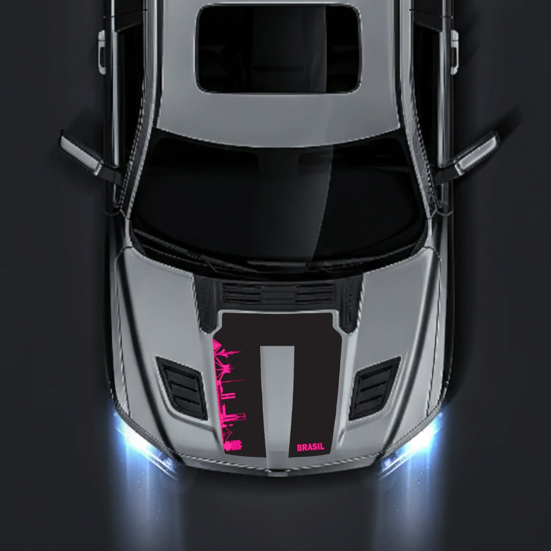 Hood Panel Decal/Sticker - Brazil Skyline Graphic Kit - For Dodge RAM 1500 2019-2025 - Premium Vinyl