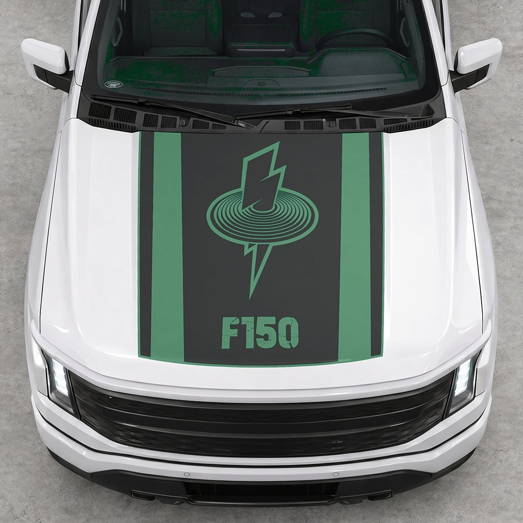 Hood Panel Decal/Sticker - Magnetic Field Graphic Decal Graphic Kit - For FORD F-150 2015-2020 - Premium Vinyl