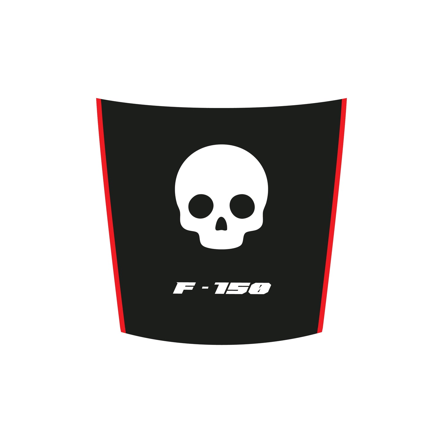 Hood Panel Decal/Sticker - Skull Graphic Decal Graphic Kit - For Ford F-150 2015-2020 - Premium Vinyl