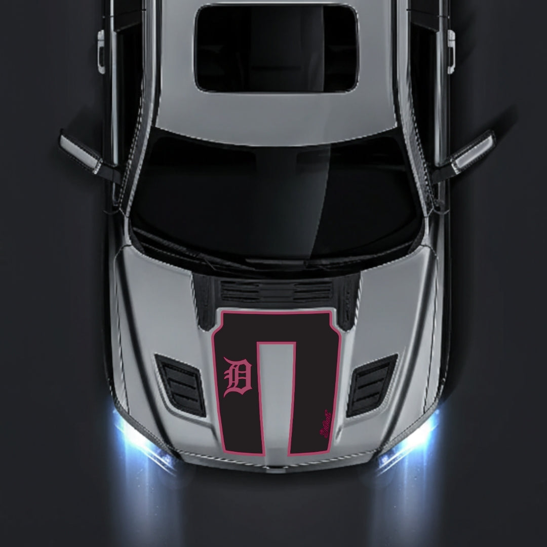 Performance Hood Panel Decal/Sticker - Detroit Street - Border Graphic Kit - For Dodge RAM 1500 2019-2025 - Premium Vinyl