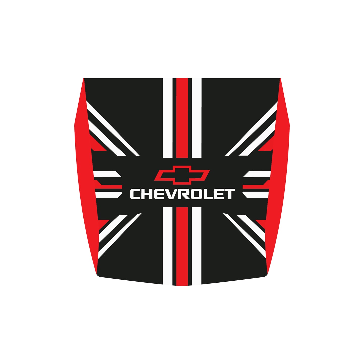 Hood Panel Decal/Sticker - United Kingdom Flag Graphic Decal Graphic Kit - For Chevrolet Silverado 2019-2024 - Premium Vinyl