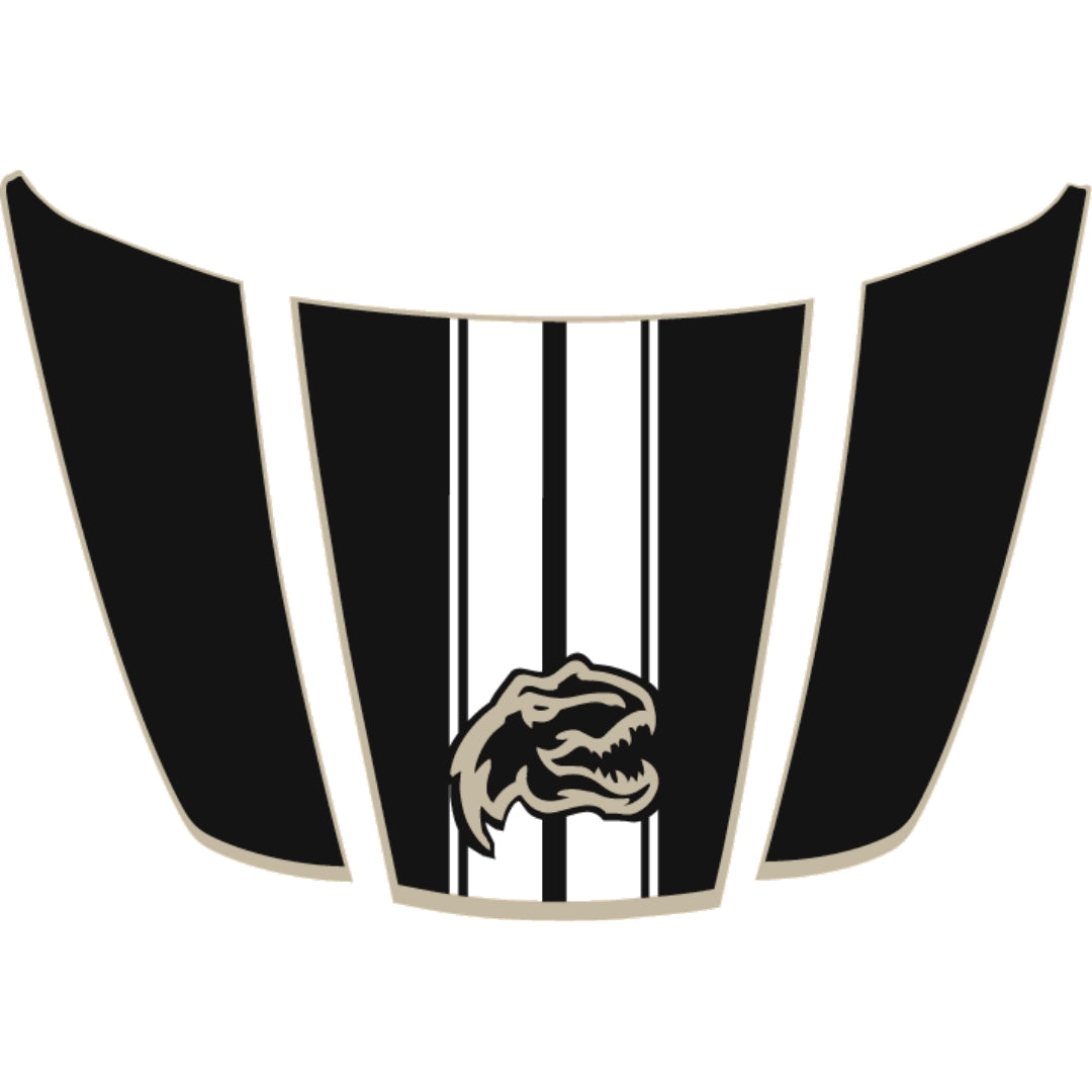 Hood Panel Decal/Sticker - Rex Style - Cut - Border Graphic Kit - For Ford F-150 2020-2026 - Premium Vinyl