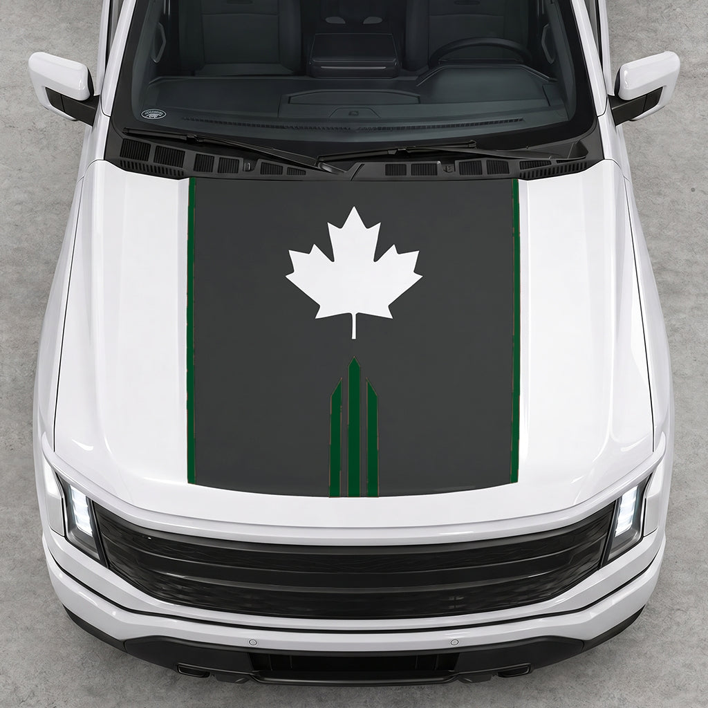 Hood Panel Decal/Sticker - Maple Graphic Decal Graphic Kit - For Ford F-150 2015-2020 - Premium Vinyl