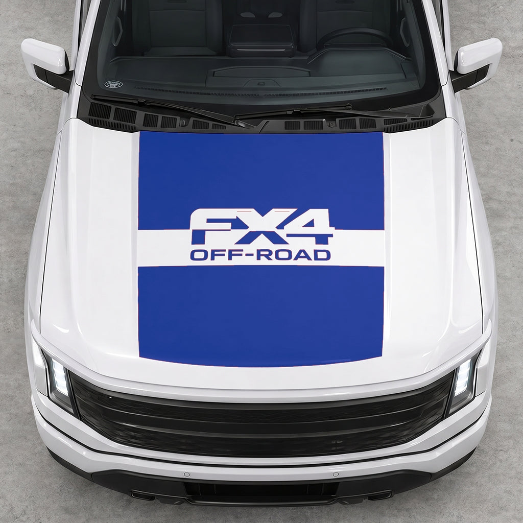 Hood Panel Decal/Sticker - Solid FX4 Graphic Decal Graphic Kit - For Ford F-150 2015-2020 - Premium Vinyl