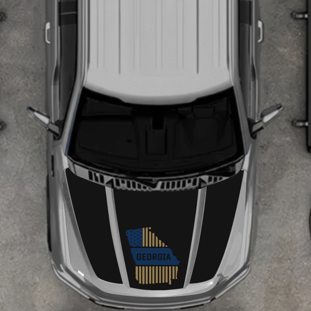 Hood Panel Decal/Sticker - Georgia Graphic Kit - For Ford F-150 2020-2026 - Premium Vinyl