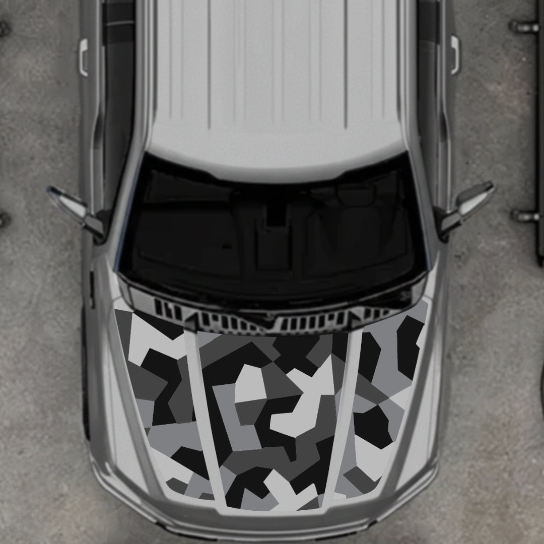 Hood Panel Decal/Sticker - Camo Style 4 Graphic Kit - For Ford F-150 2020-2026 - Premium Vinyl