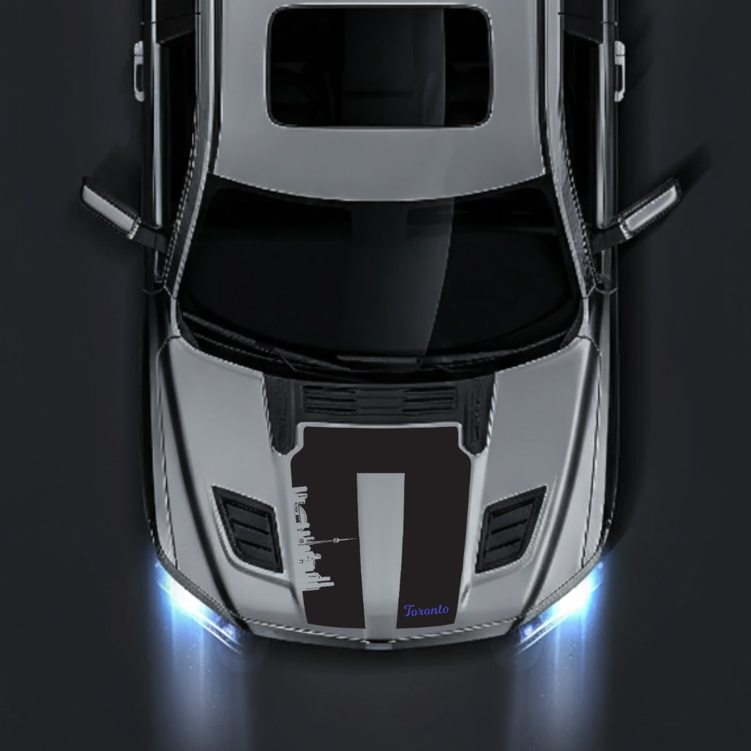 Hood Panel Decal/Sticker - Toronto Skyline - Cut Graphic Kit - For Dodge RAM 1500 2019-2025 - Premium Vinyl