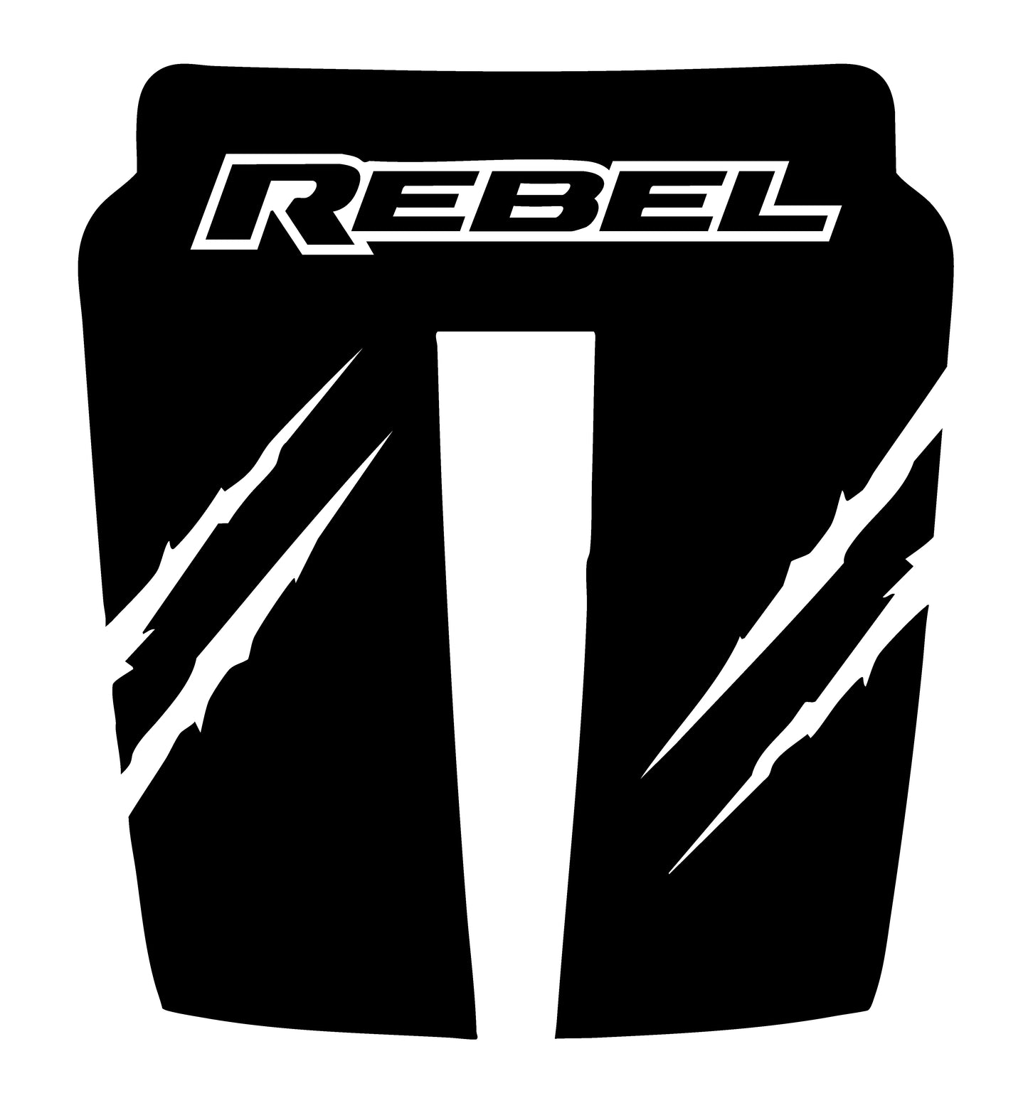Hood Panel Decal/Sticker - Dodge RAM Rebel Claw Scratch U-Shape Stripe Graphic Kit - For Dodge Ram 2019-2025 - Premium Vinyl