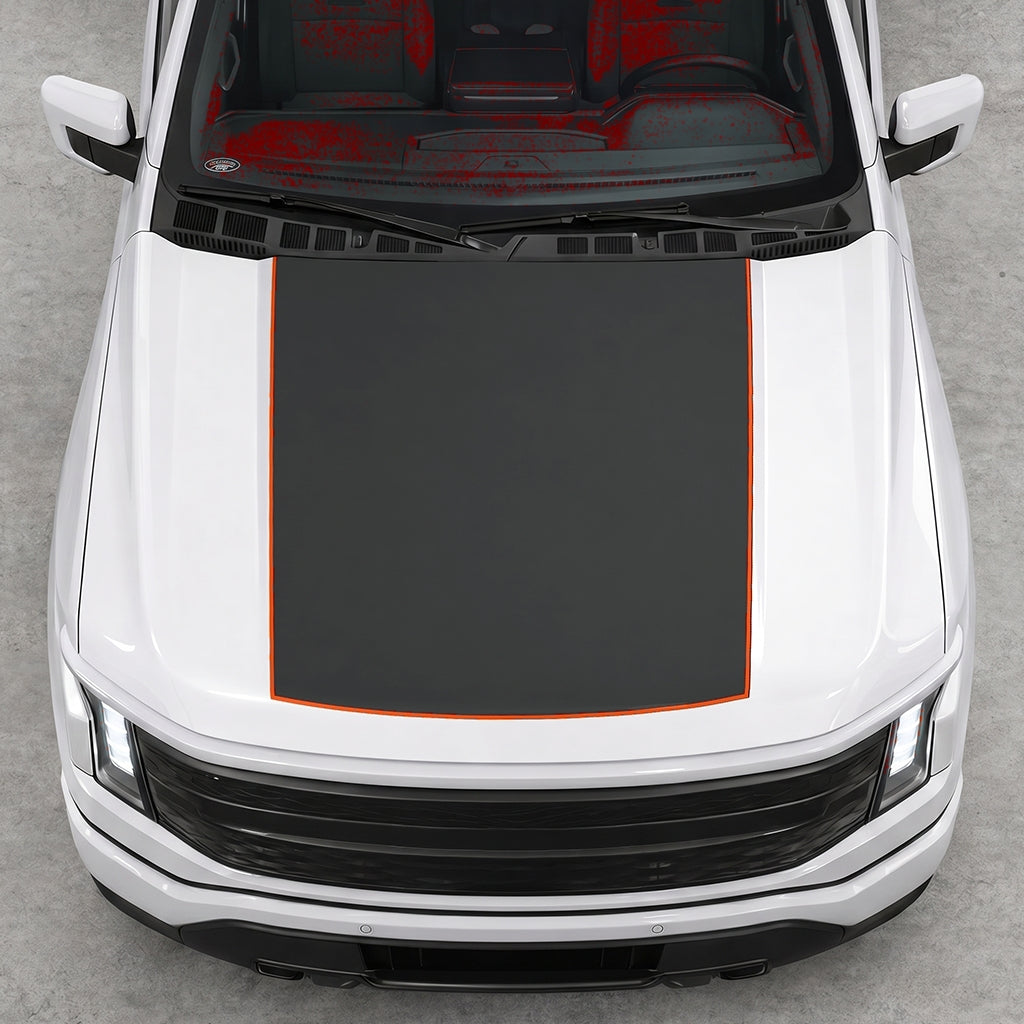 Hood Panel Decal/Sticker - Solid Graphic Decal Graphic Kit - For FORD F-150 2015-2020 - Premium Vinyl