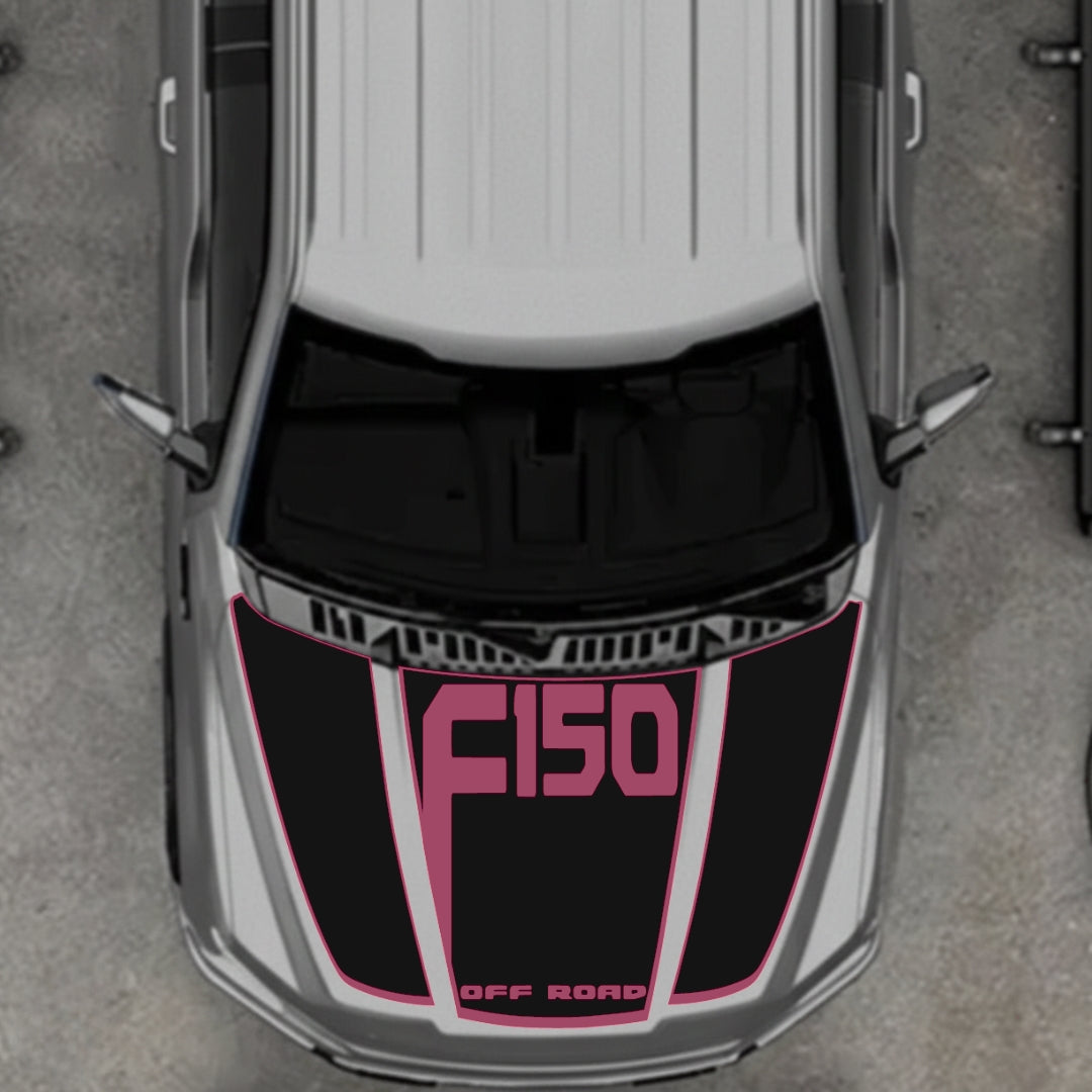 Hood Panel Decal/Sticker - Style 12 Graphic Kit - For Ford F-150 2020-2026 - Premium Vinyl