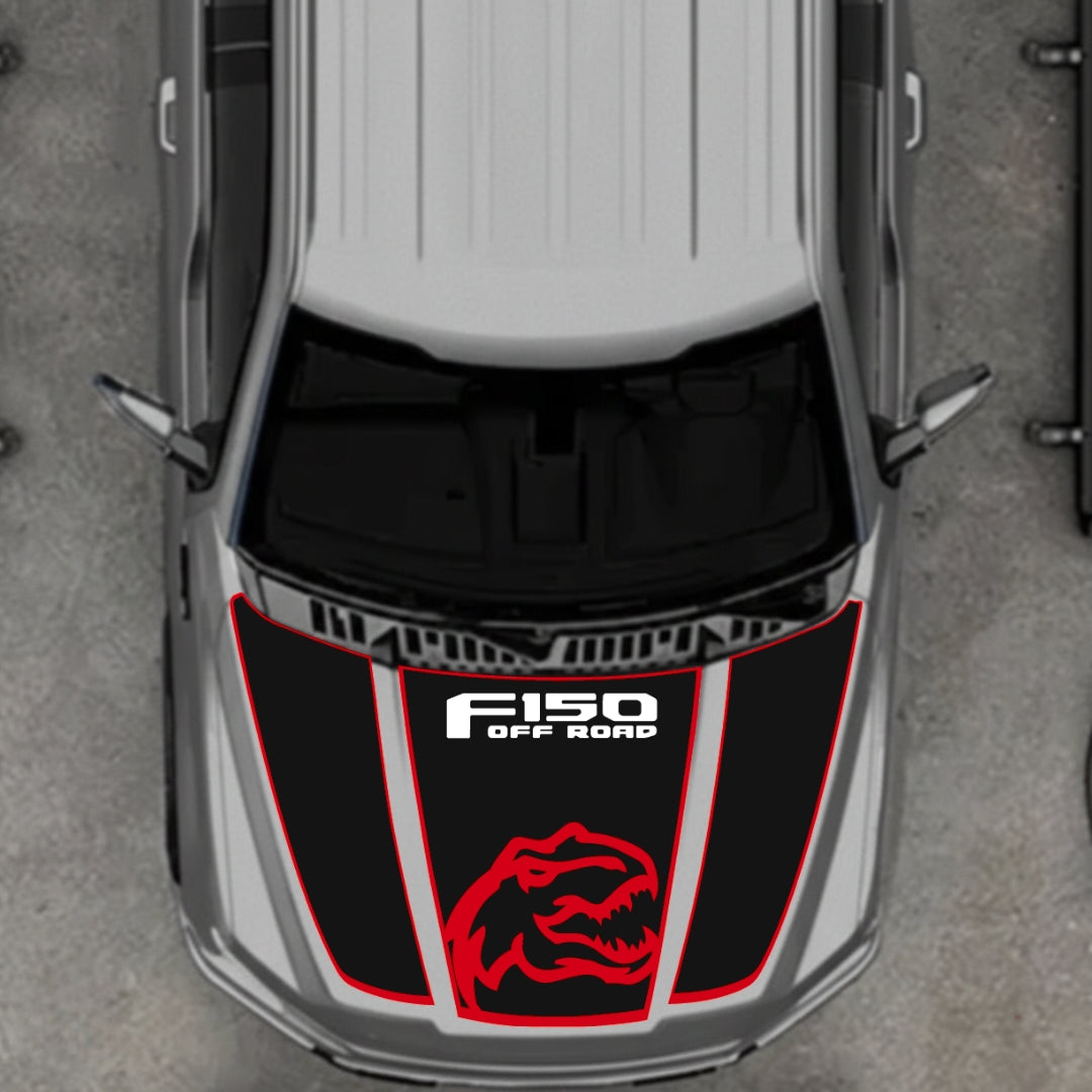 Hood Panel Decal/Sticker - Rex Style 5 Graphic Kit - For Ford F-150 2020-2026 - Premium Vinyl
