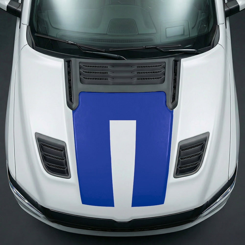 Hood Panel Decal/Sticker - Solid RAM 1500 U-Shape Graphic Kit - For Dodge Ram 2019-2025 - Premium Vinyl