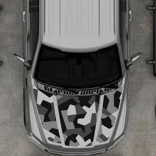 Hood Panel Decal/Sticker - Camo Style 4 Graphic Kit - For Ford F-150 2020-2026 - Premium Vinyl