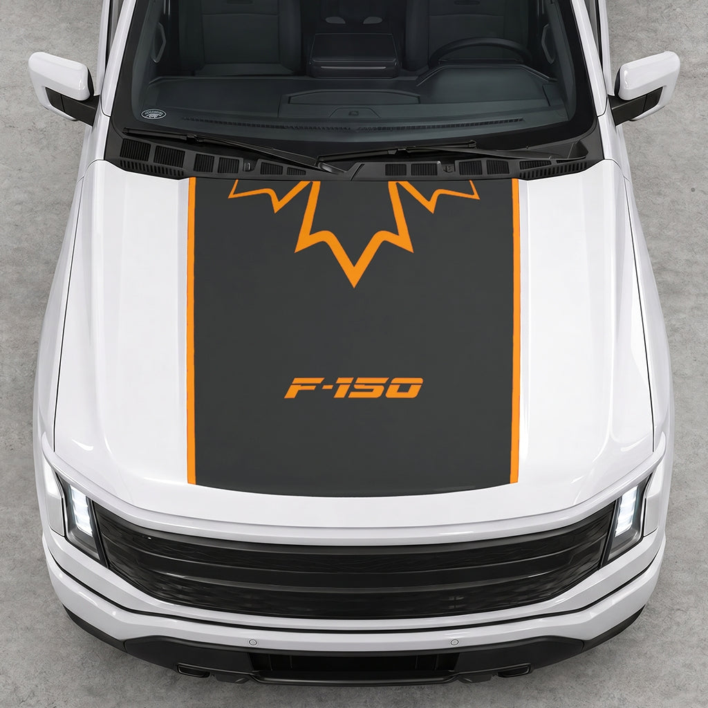 Hood Panel Decal/Sticker - Canada Upper Leaf Graphic Decal Graphic Kit - For Ford F-150 2015-2020 - Premium Vinyl