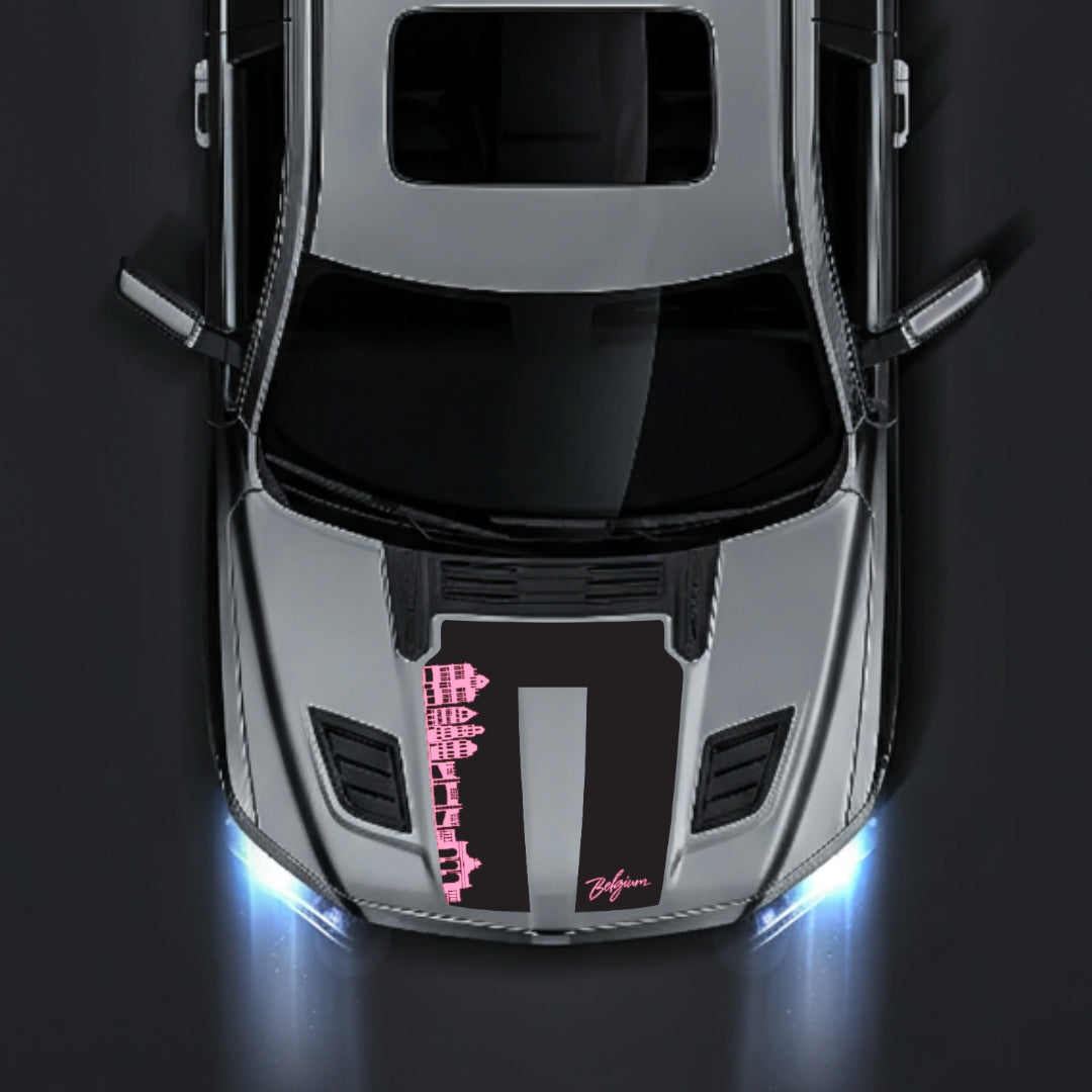Hood Panel Decal/Sticker - Belgium Skyline Graphic Kit - For Dodge RAM 1500 2019-2025 - Premium Vinyl